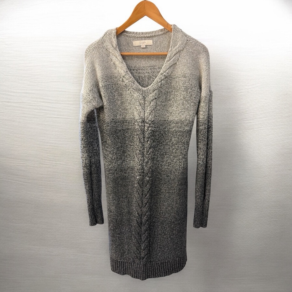ANN TAYLOR LOFT SIZE MEDIUM OMBRÉ SWEATER DRES